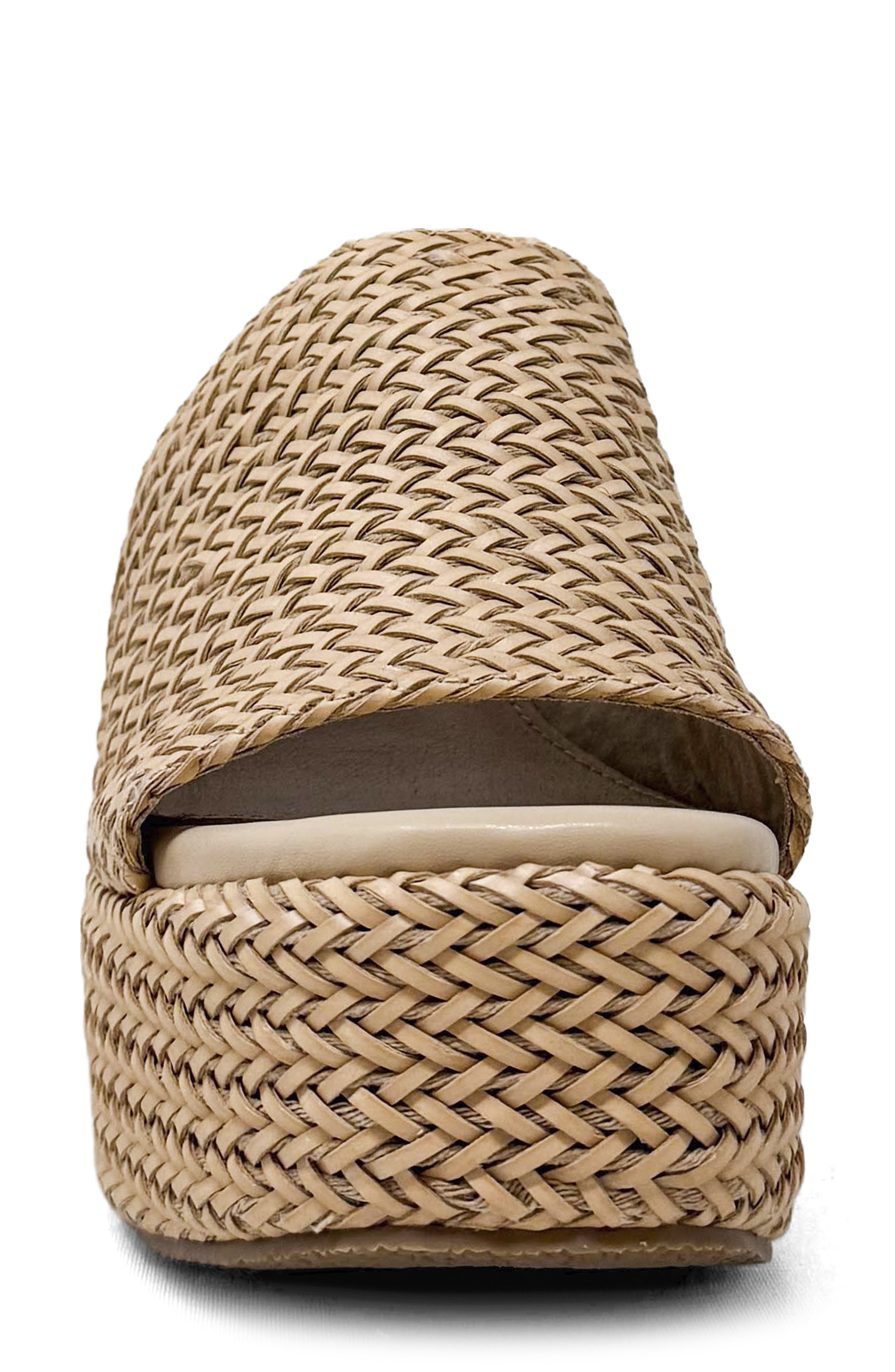 Josie Platform Slide Sandal, Alternate, color, BONE
