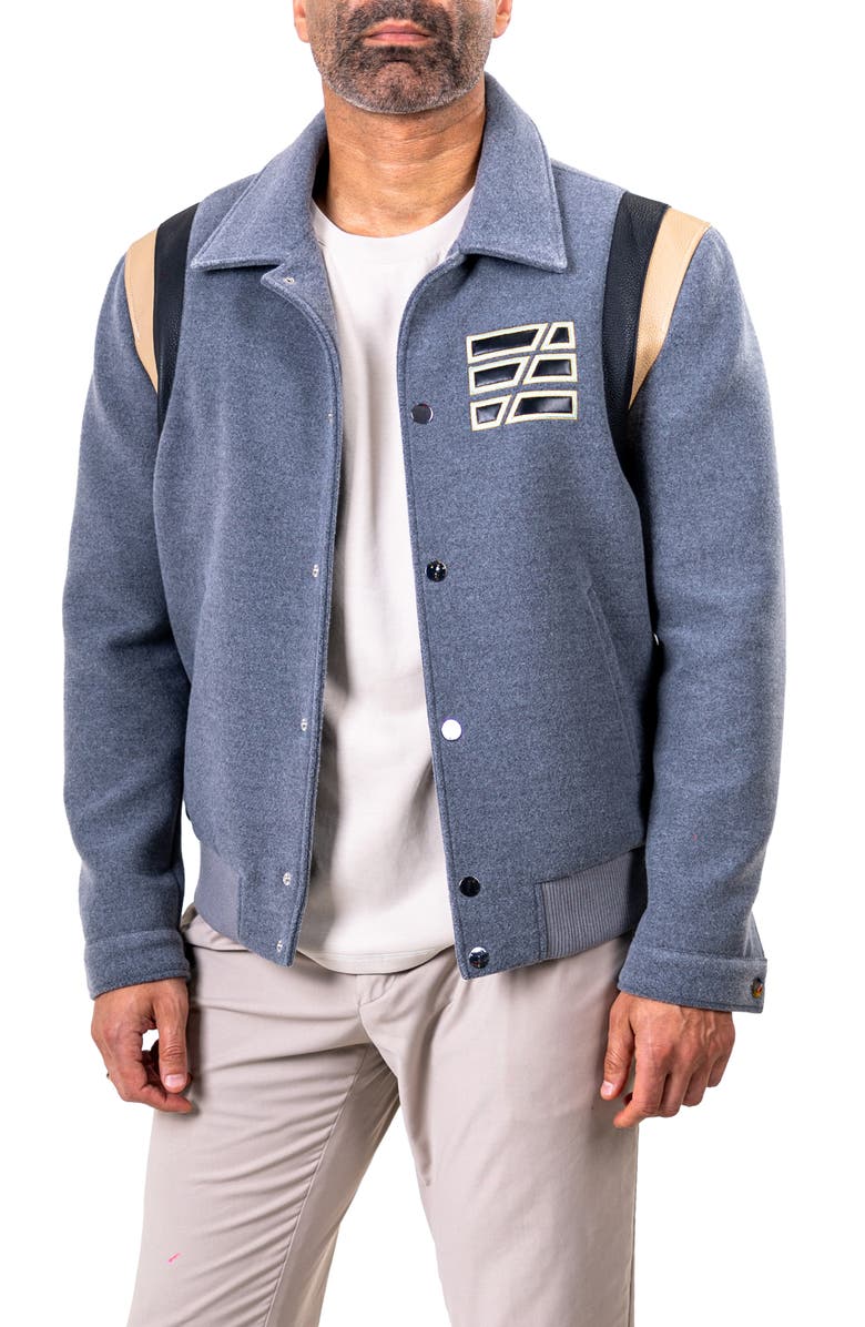 Maceoo Ascension Mixed Media Jacket, Alternate, color, Grey