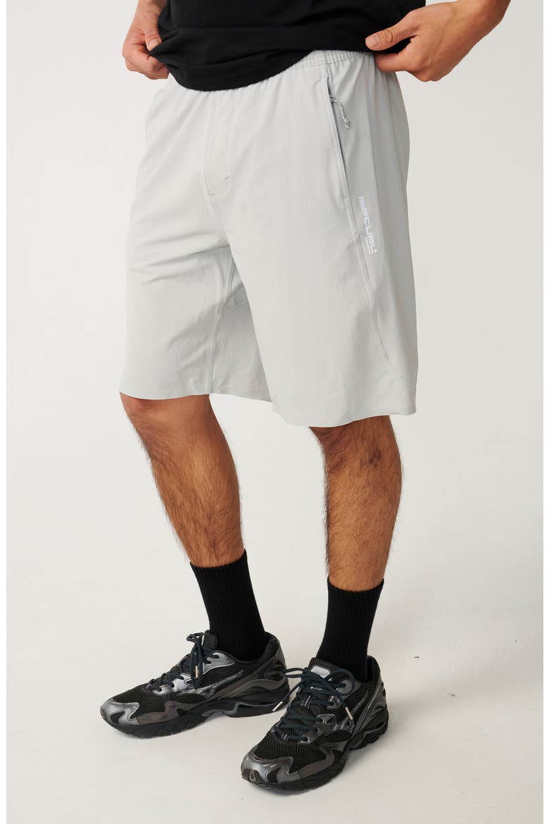 Boardwalk Tie Waist Shorts, Alternate, color, STORM GREY