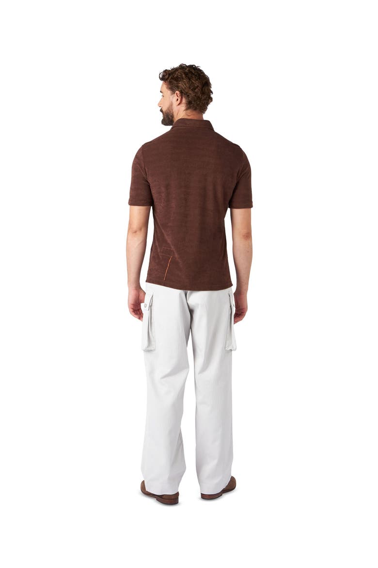 Sullivan Terry Cloth Jersey Polo, Alternate, color, Brown