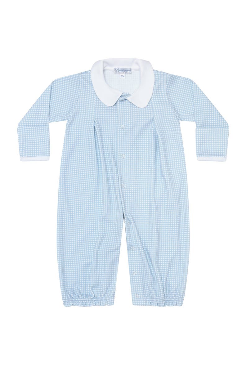Nellapima Blue Gingham Converter Gown - Baby, Alternate, color, Blue