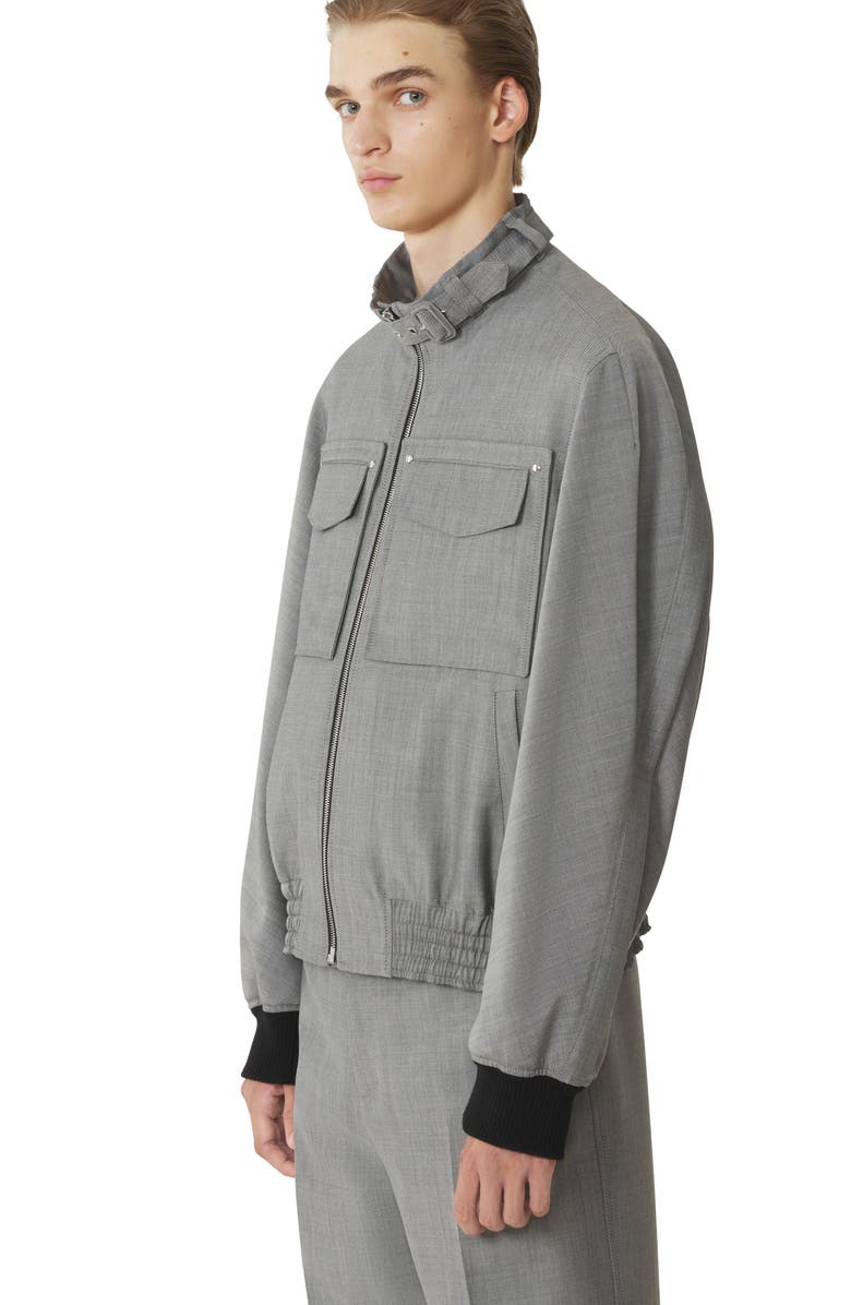 Lanvin Black Mohair Wool Jacket, Alternate, color, Gray