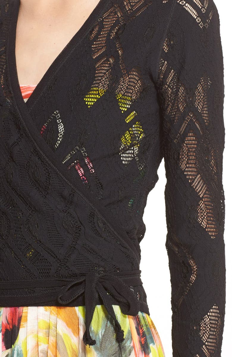 Fuzzi Lace Ballet Wrap Cardigan, Alternate, color,