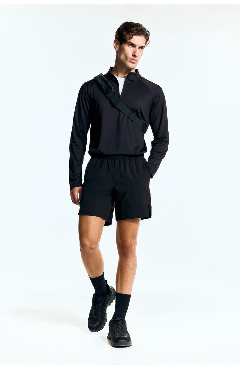 H&M Mid-length sports shorts with drymove, Main, color, Black