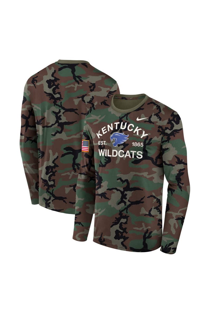 Nike Men's Nike Camo Kentucky Wildcats 2025 Military Appreciation Legend Dri-FIT Long Sleeve T-Shirt, Main, color, Camo