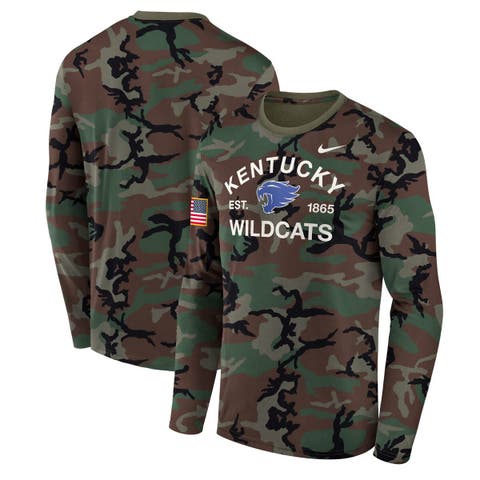 Men's Nike Camo Kentucky Wildcats 2025 Military Appreciation Legend Dri-FIT Long Sleeve T-Shirt