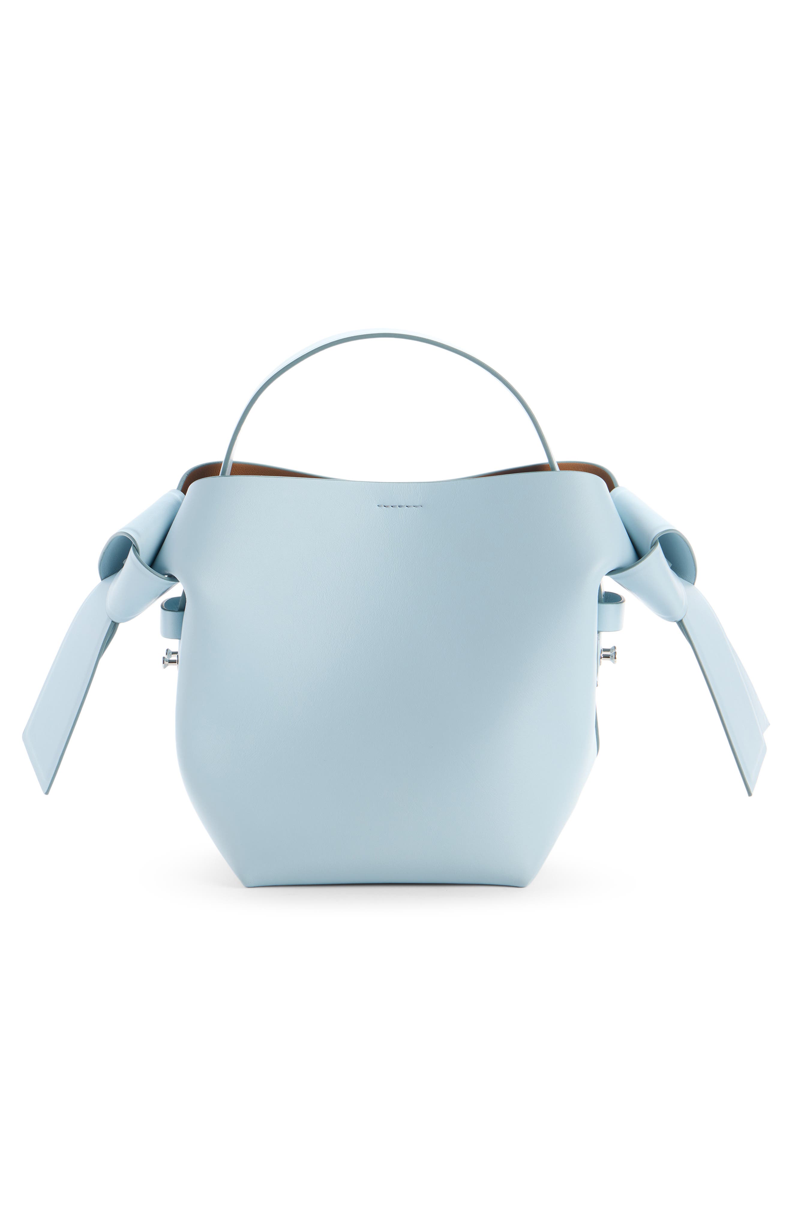 Mini Musubi Leather Shoulder Bag, Alternate, color, DUSTY BLUE