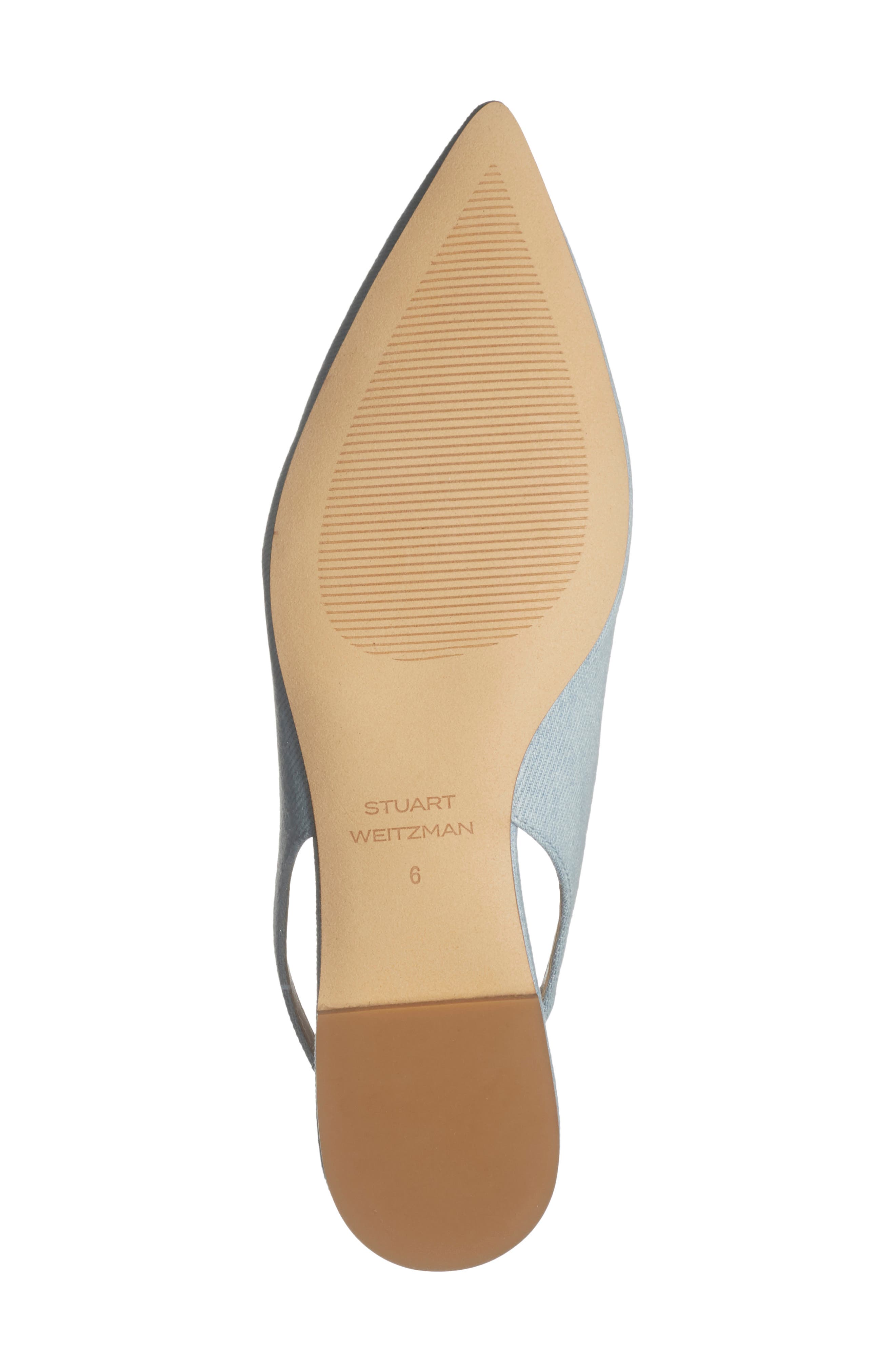 Stuart Weitzman Faux Pearl Slingback Pump, Alternate, color, Light Blue