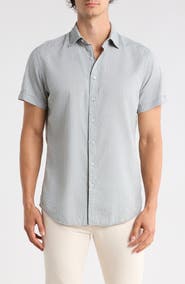 Rodd & Gunn Baywater Short Sleeve Linen & Cotton Button-Up Shirt