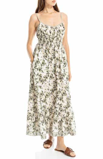Smocked Empire Waist Maxi Dress
