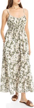 MAX STUDIO Smocked Empire Waist Maxi Dress