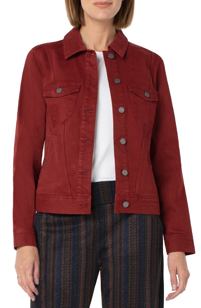 Liverpool Los Angeles Seamed Stretch Twill Jacket, Main, color,