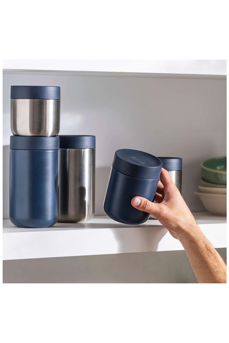 Nommie 3-Piece Stainless Steel Food Container Set, Alternate, color, NAVY