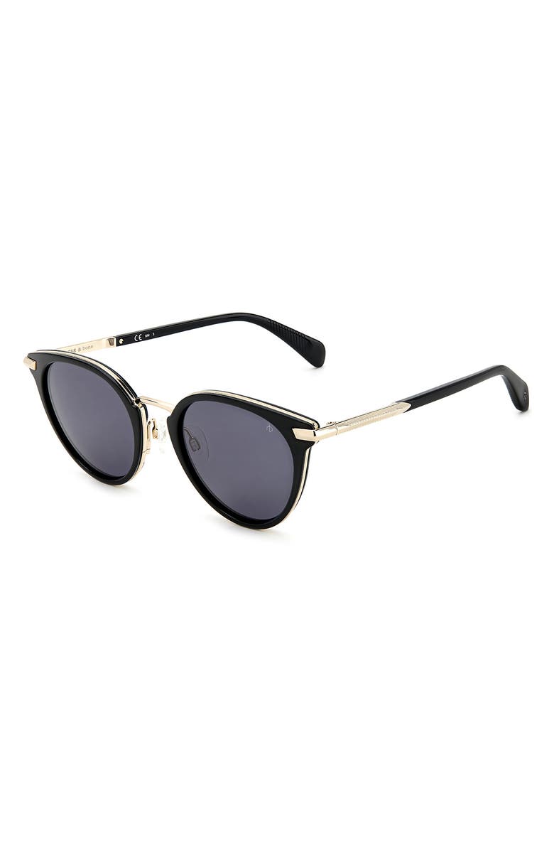 rag & bone 53mm Round Sunglasses, Alternate, color, 