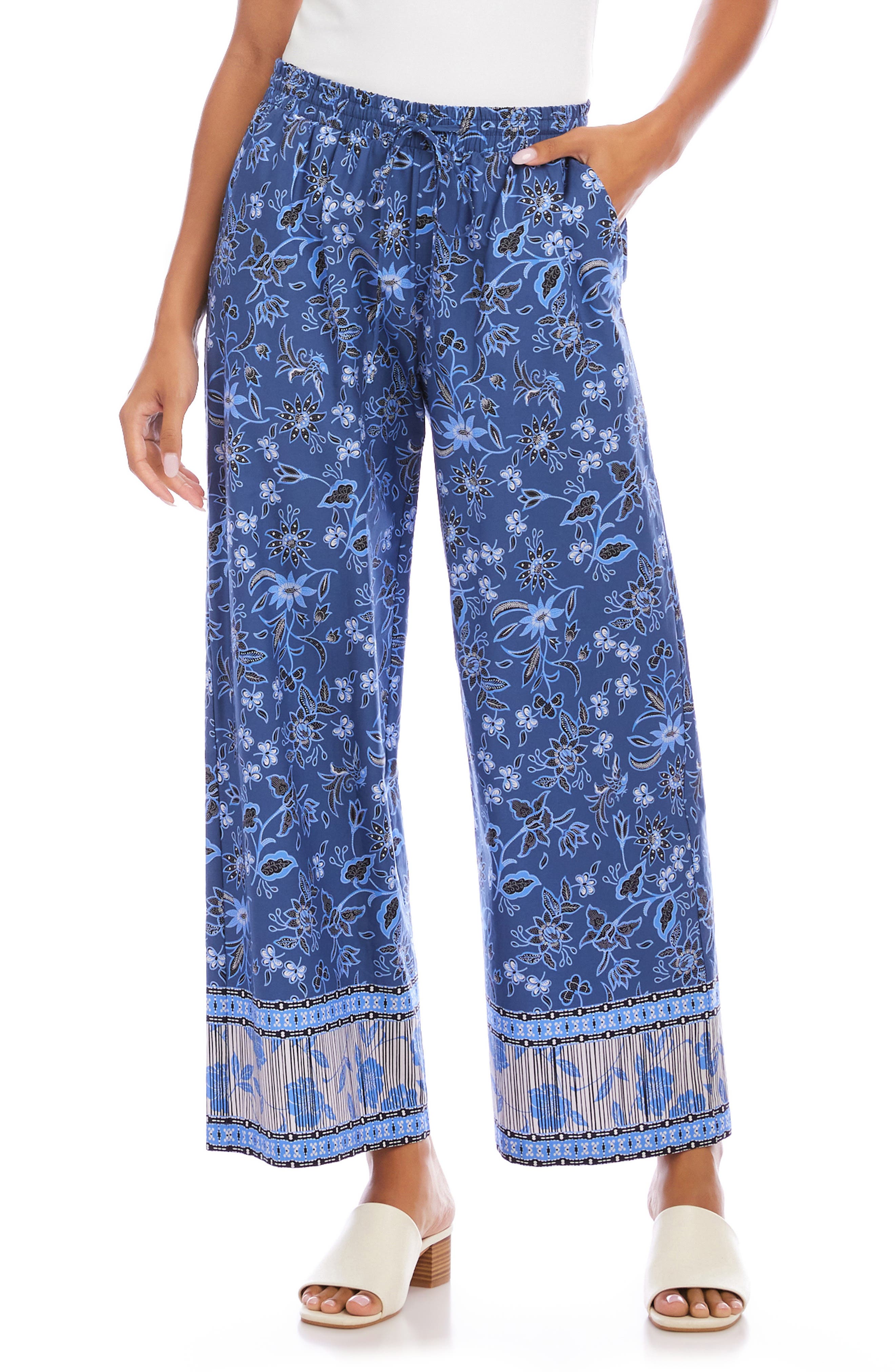 Crop Cotton Drawstring Pants