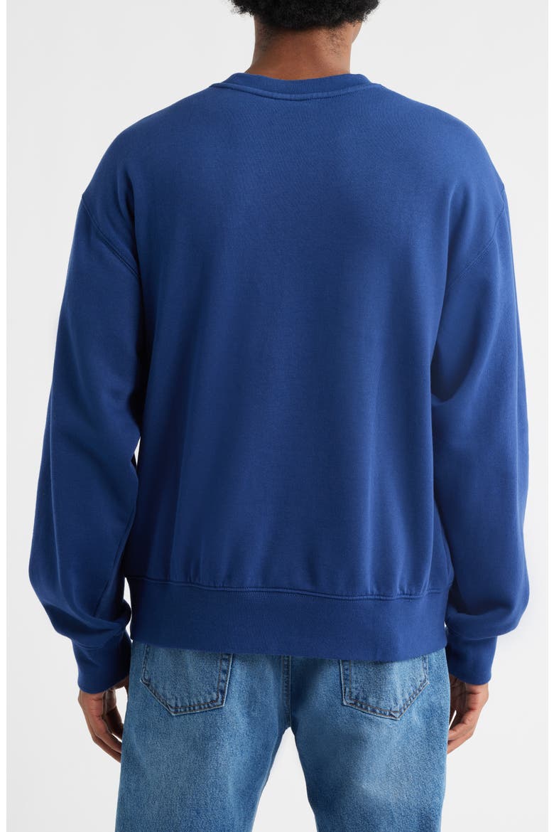 Logo Crewneck Sweatshirt, Alternate, color, DEEP INDIGO-FLAME