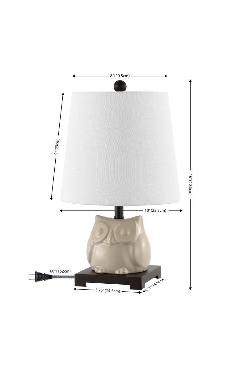 JONATHAN Y Justina Ceramic Mini LED Table Lamp, Alternate, color, Antique White