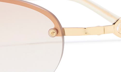 Le Specs Slinky 62mm Oval Sunglasses In Gold