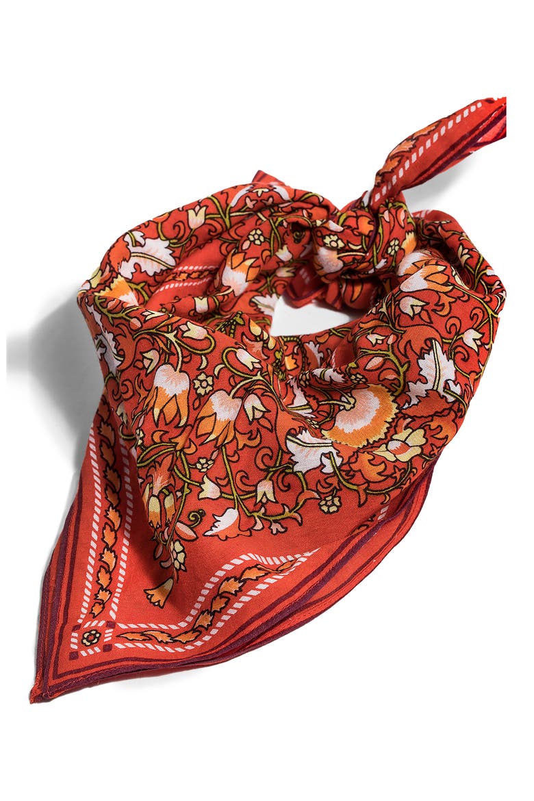 Tagore Bandana, Alternate, color, RUST
