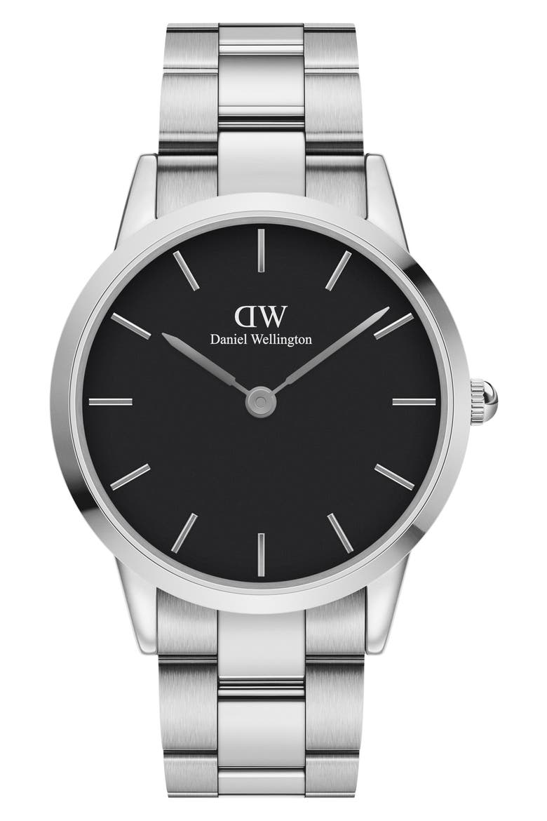 Iconic Bracelet Watch, 40mm, Main, color, SILVER/ BLACK