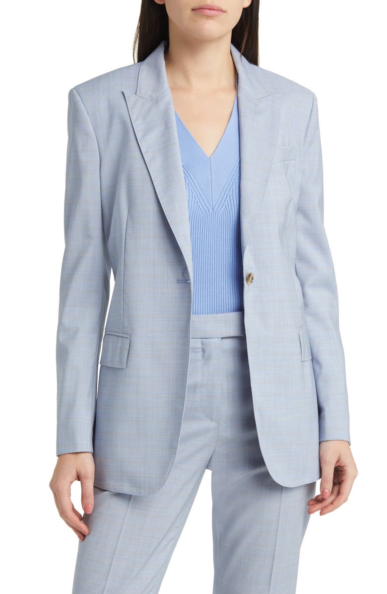 BOSS Jacketa One-Button Virgin Wool Blazer, Main, color,