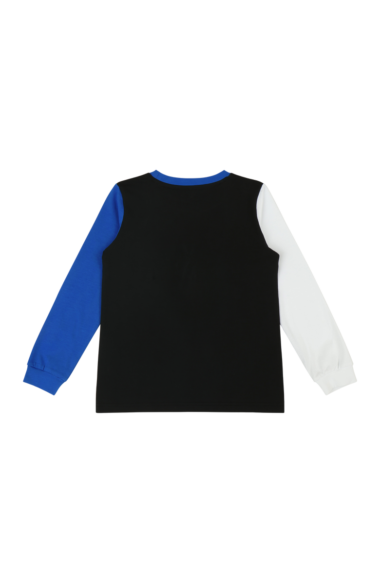 Mixed Up Clothing Kids Recuerda Tee - Colorblock Long Sleeve Graphic T-Shirt, Alternate, color, Black