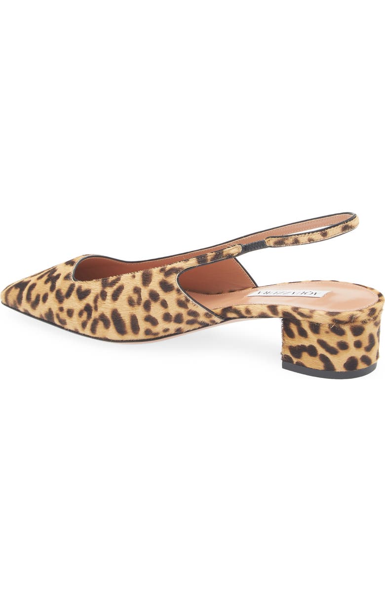 Aquazzura Ginza Genuine Calf Hair Slingback Pump, Alternate, color, Natural Calf Hair