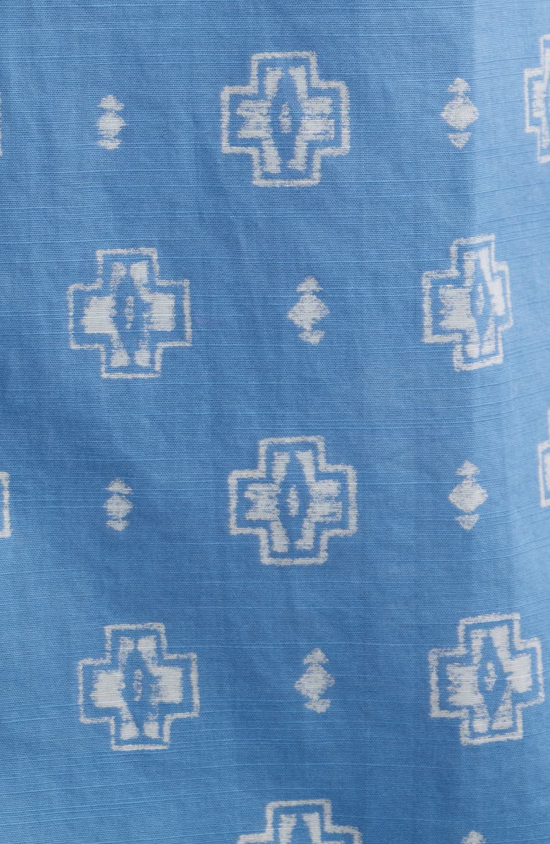 Pendleton Shoreline Print Short Sleeve Cotton Button-Up Shirt, Alternate, color, Harding Blue