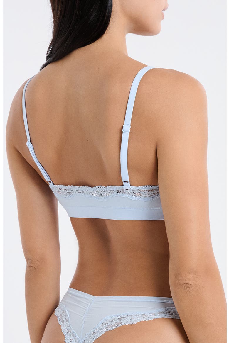Lace Trim Bralette, Alternate, color, AZURE BLUE
