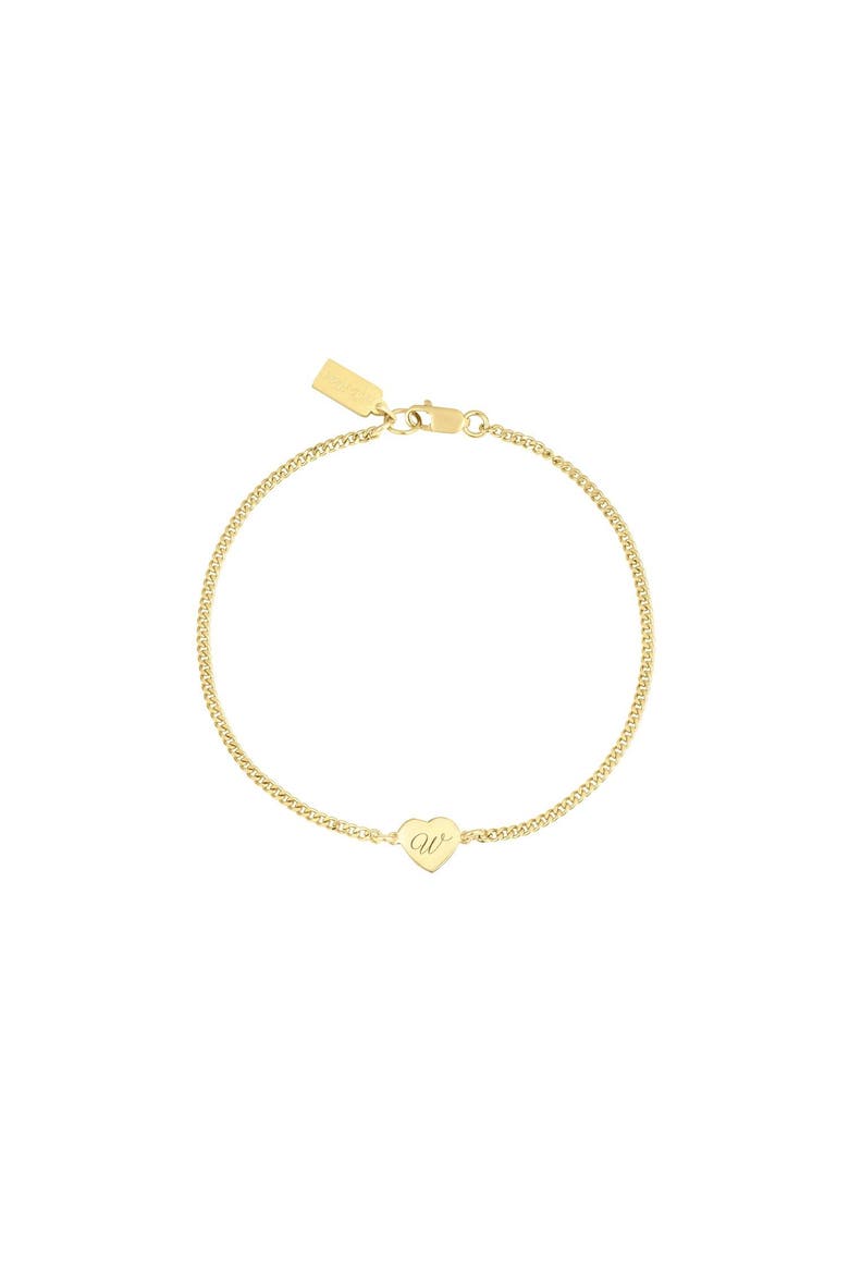 Emerson Initial Heart Bracelet, Main, color, Gold / W