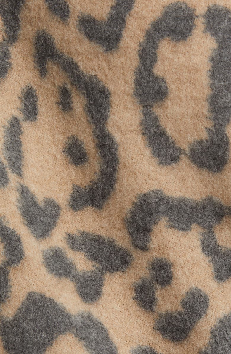 Loveappella Faux Tie Wrap Top, Alternate, color, Camel/ Charcoal