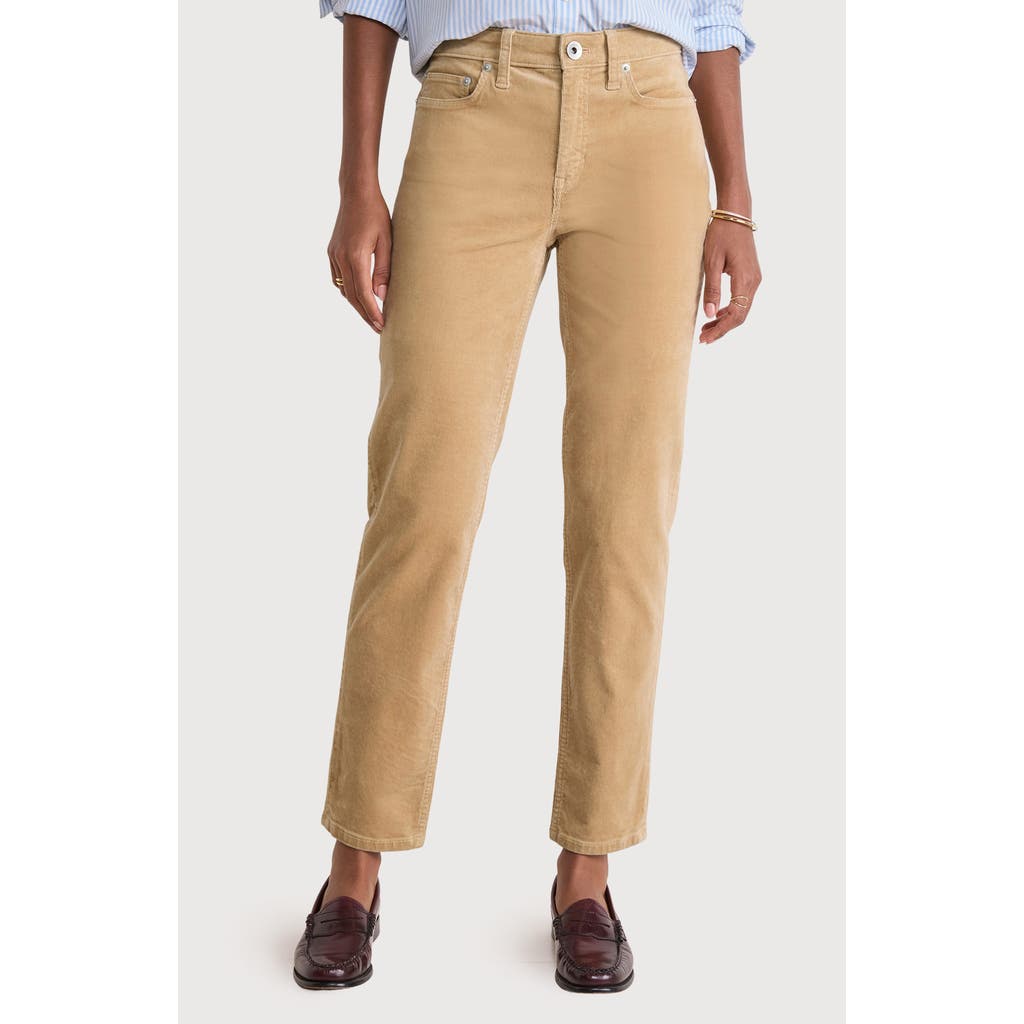Vineyard Vines Corduroy Ankle Straight Leg Pants In Brown