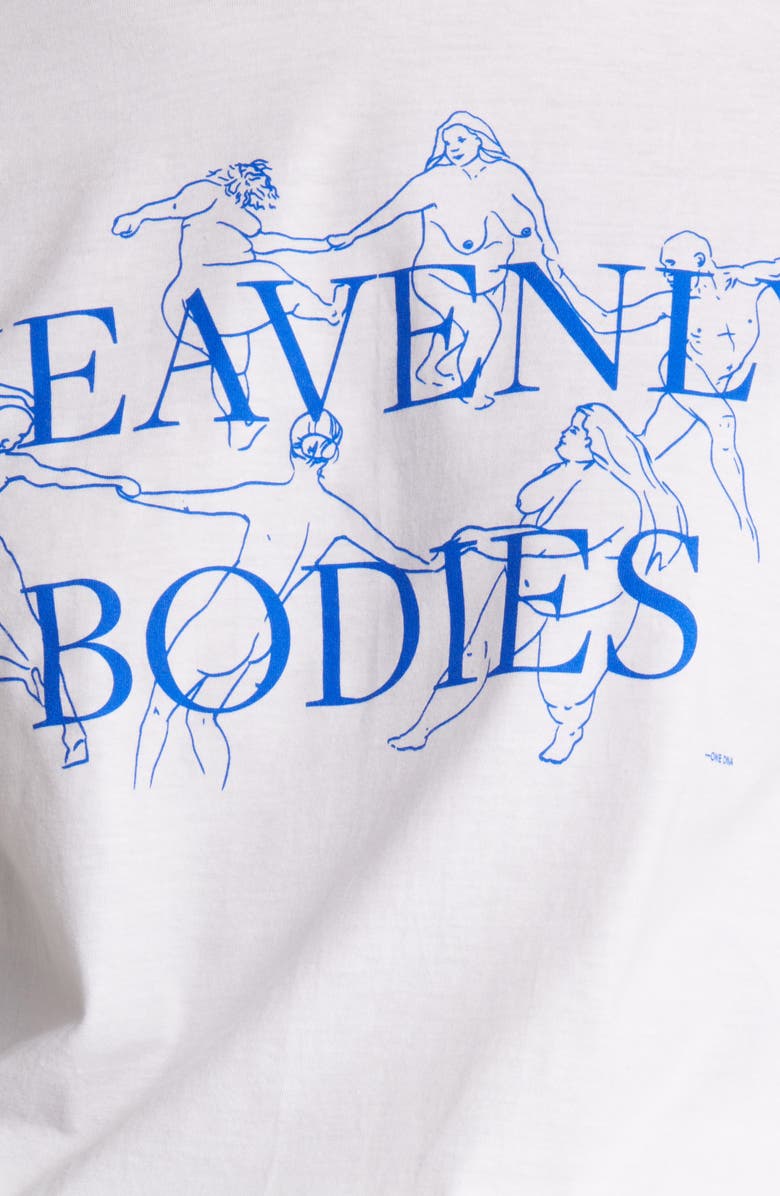 One DNA Gender Inclusive Heavenly Bodies Graphic Tee, Alternate, color, White