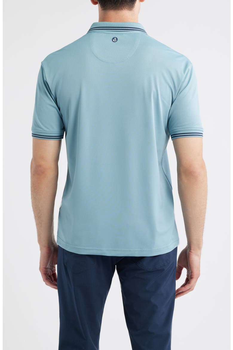 Thatcher Tipped Performance Polo, Alternate, color, SLATE