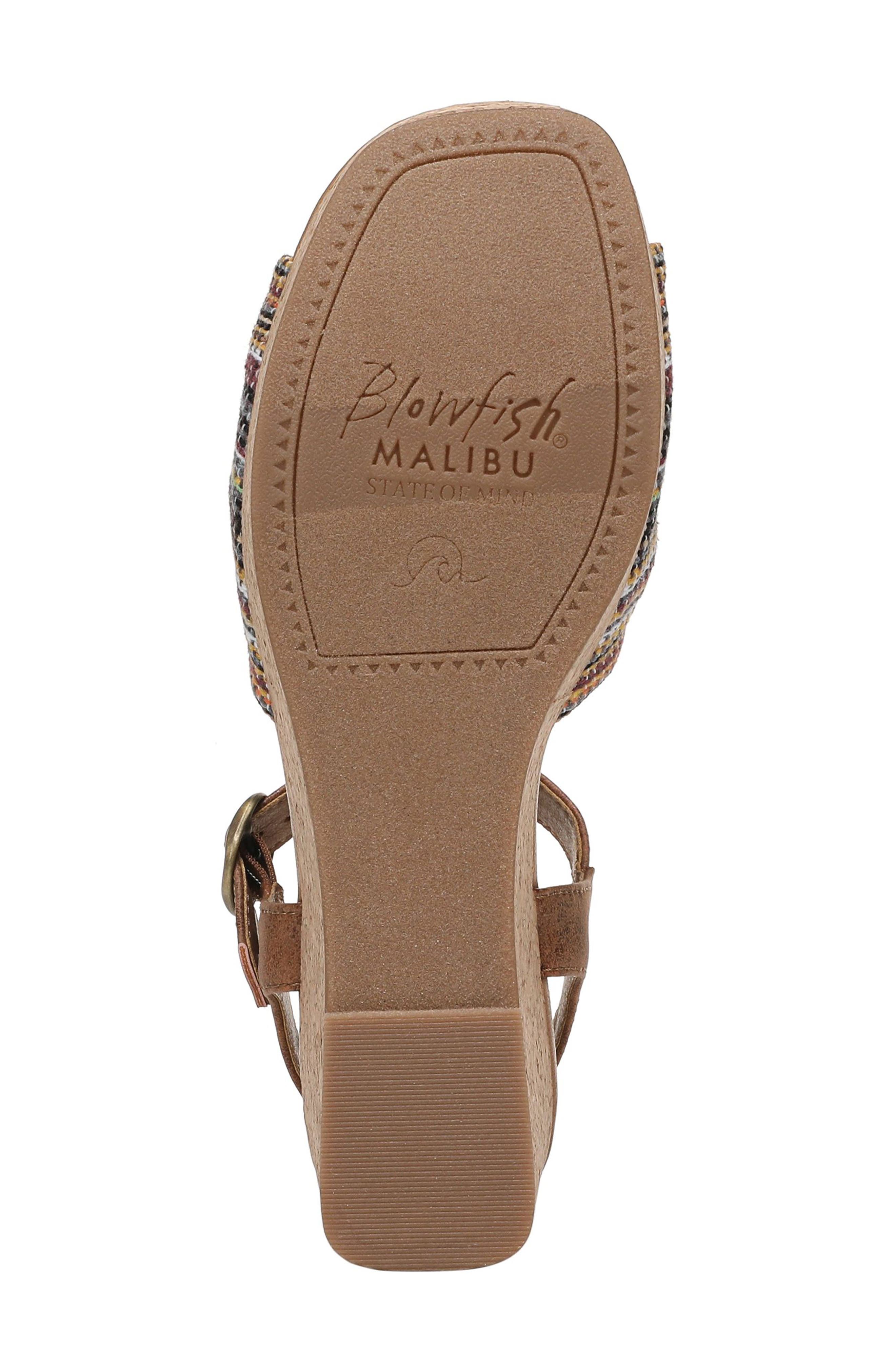 Blowfish Malibu Adore Platform Wedge Sandal, Alternate, color, Brown Multi Fabric
