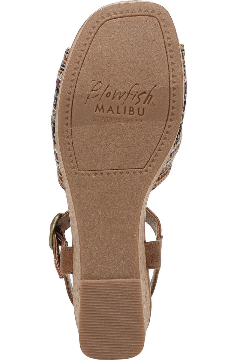 Blowfish Malibu Adore Platform Wedge Sandal, Alternate, color, Brown Multi Fabric