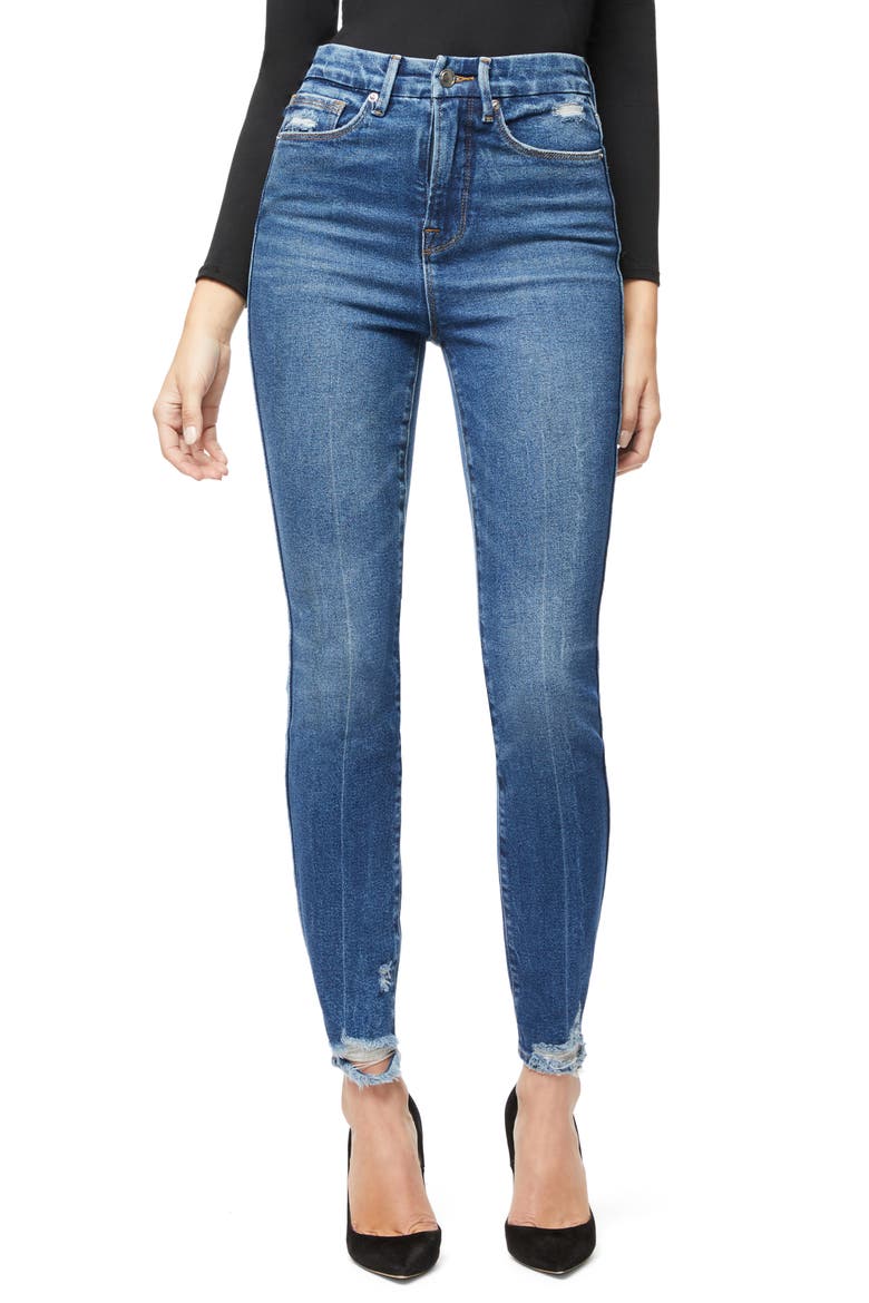 Good Curvy High Waist Skinny Jeans, Main, color, BLUE329