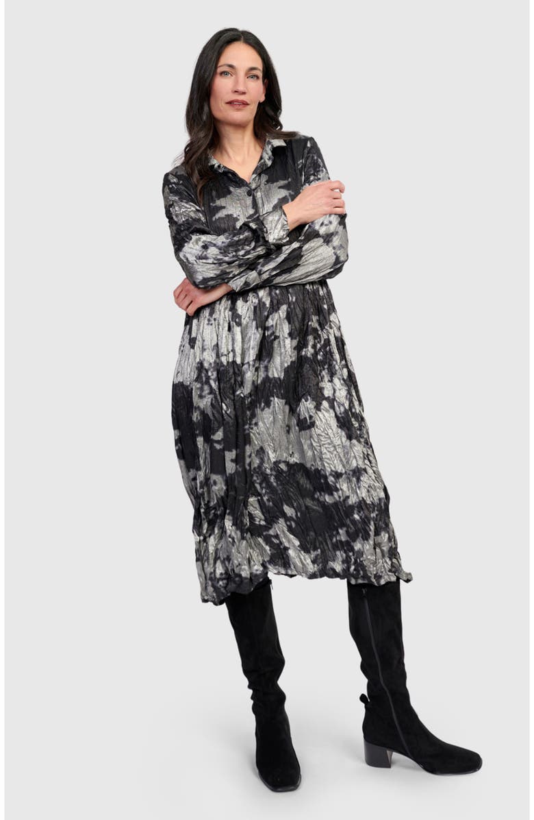 Alembika Chroma Babydoll Shirtdress, Alternate, color, Silver