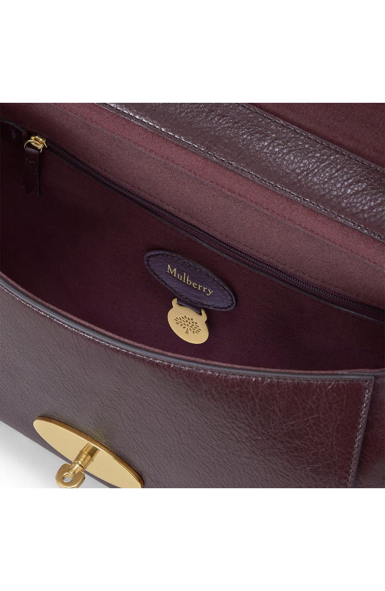 Mulberry Medium Lily High Shine Leather Shoulder Bag, Alternate, color, Oxblood