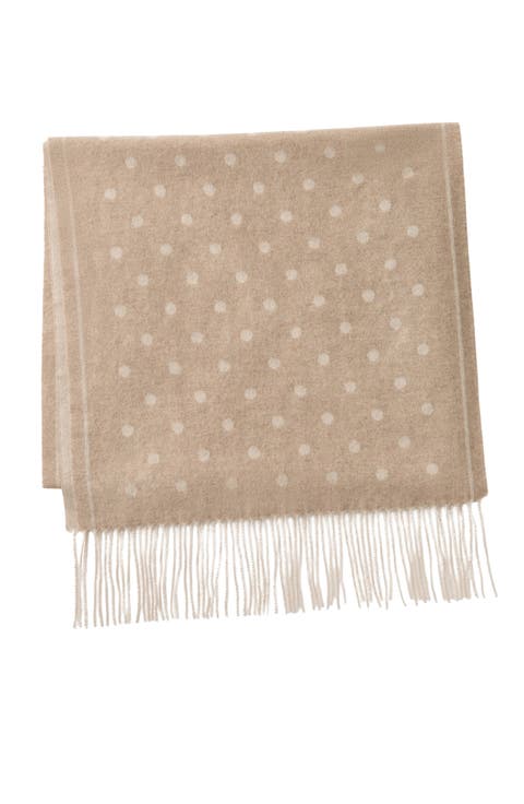 Jacquard Dot Cashmere Scarf