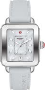 MICHELE Deco Sport Silicone Strap Watch, 34mm x 36mm
