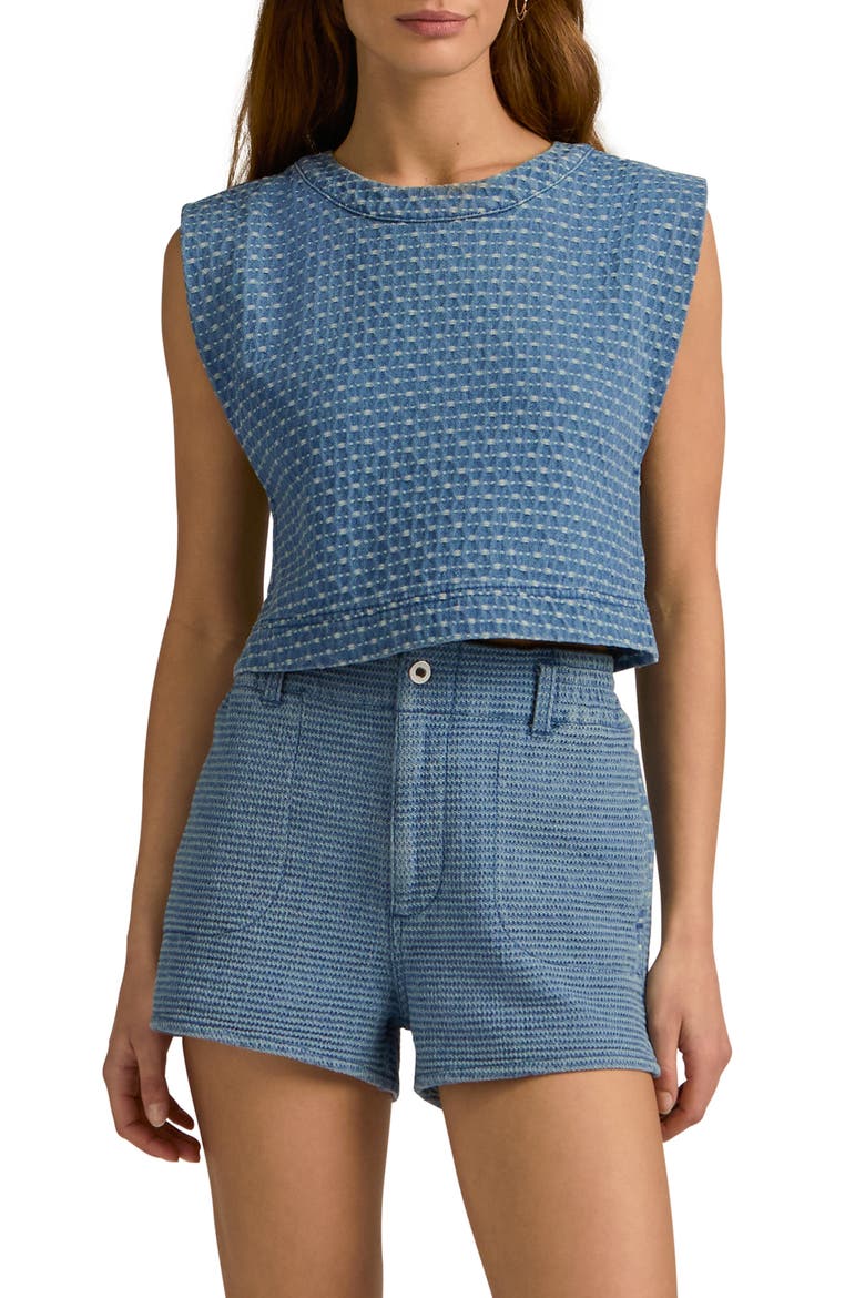 The Arlo Texture Crop Top, Main, color, BERLIN