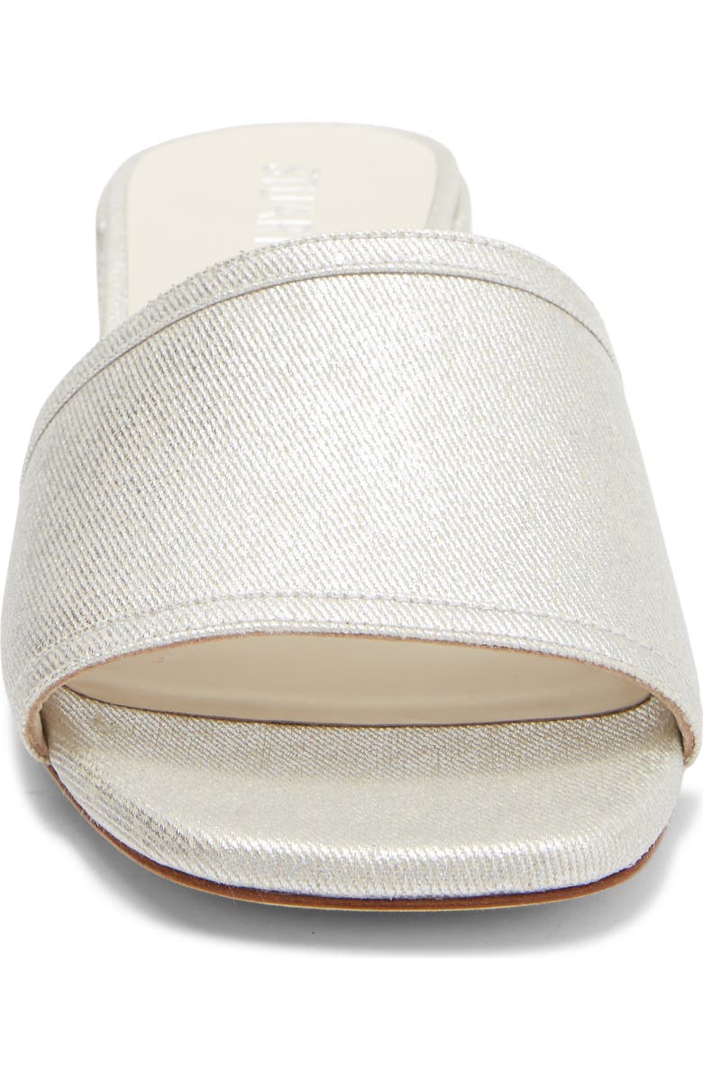 Stuart Weitzman Cayman Block Heel Sandal, Alternate, color, Silver