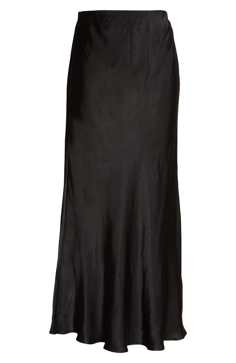 Grey Lab Bias Cut Satin Skirt, Alternate, color,