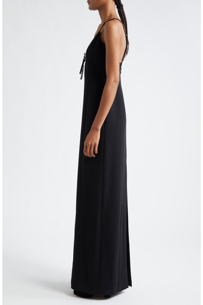Adele Sleeveless Bow Gown, Alternate, color, BLACK