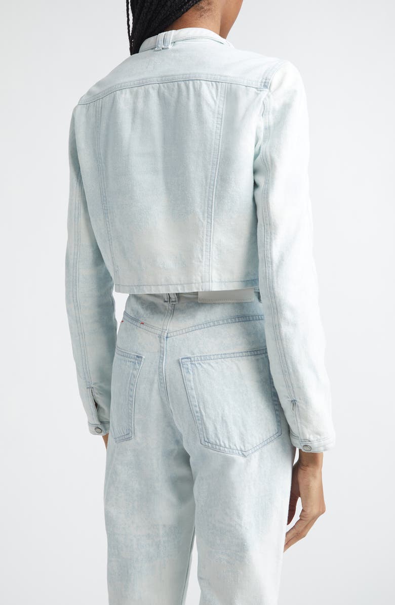 DIESEL<sup>®</sup> De-Saphix Crop Satin Denim Jacket, Alternate, color, Denim