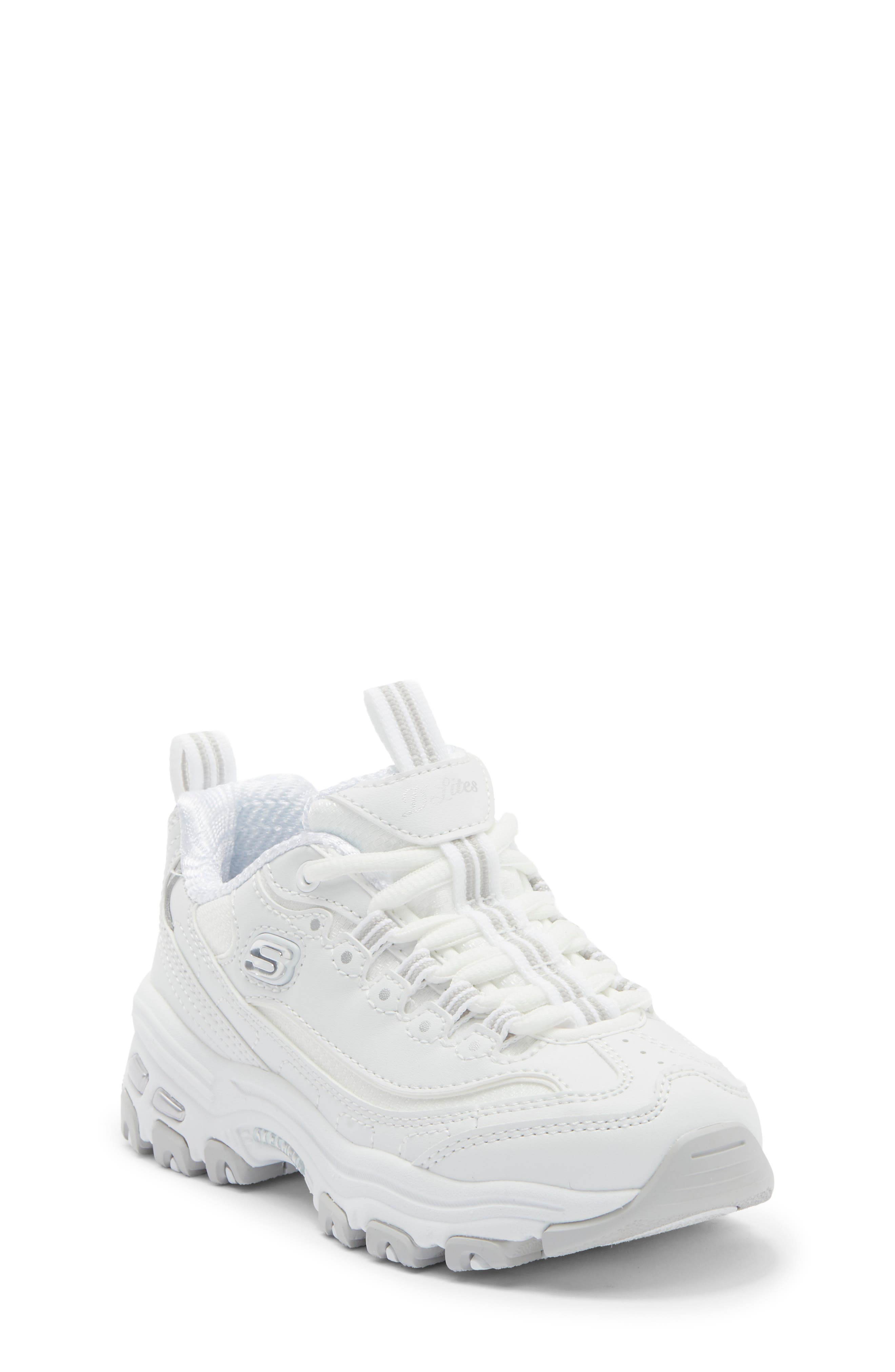 Kids' D'Lites Biggest Fan Sneaker, Main, color, WHITE/ SILVER