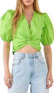 English Factory Puff Sleeve Crop Top