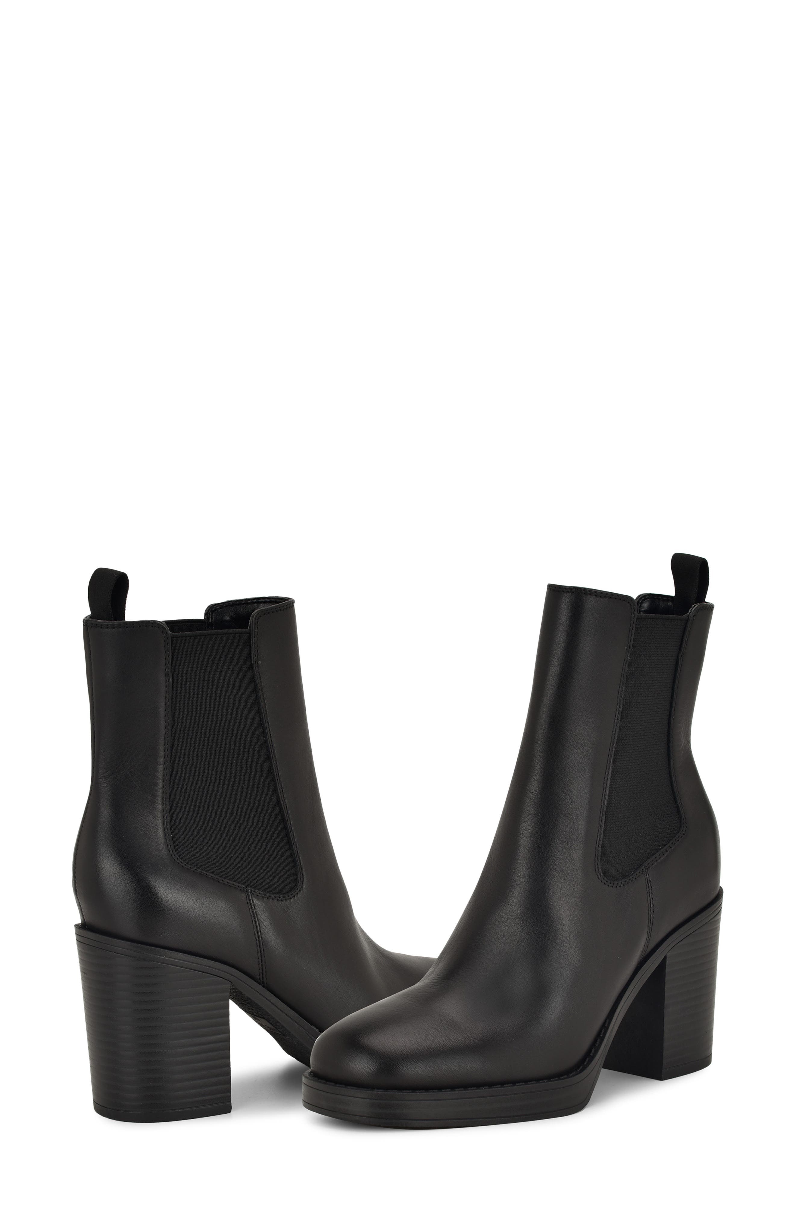 Nine West Hollin Platform Chelsea Boot, Alternate, color, Black