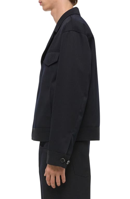 Helmut Lang Wool Blend Utility Jacket In Black
